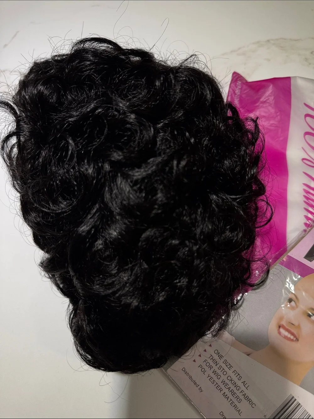 💯% HUMAN Hair Curly Pixie Black